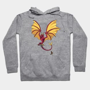 Red Dragon Snatching Up Knight Hoodie